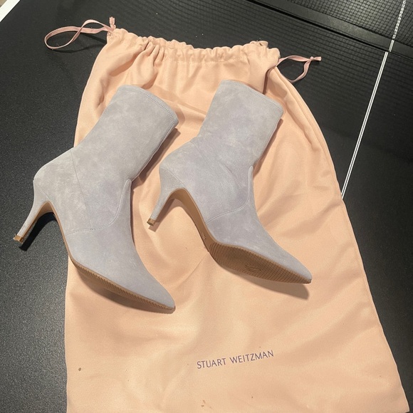 Stuart Weitzman Gray Heeled Boots - Picture 2 of 9